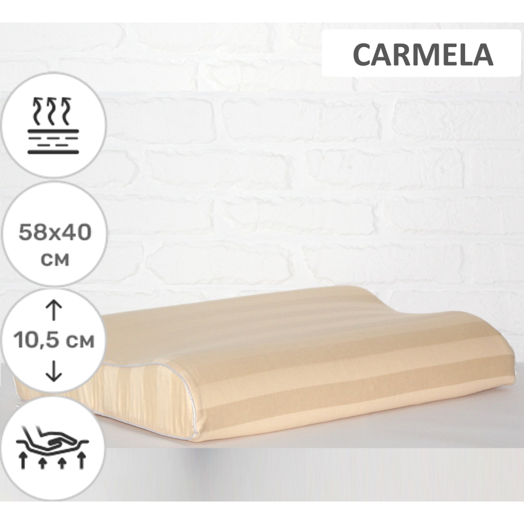 Подушка MirSon ортопедична 6023 Noble stripe Carmela Aero 58х40х10.5 (2200003261271) - зображення 2