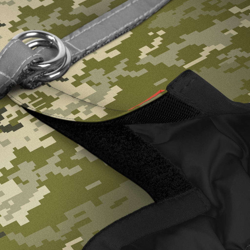 Шлея для собак WAUDOG Clothes з QR паспортом "Мілітарі" S2 (228-4026) - зображення 3