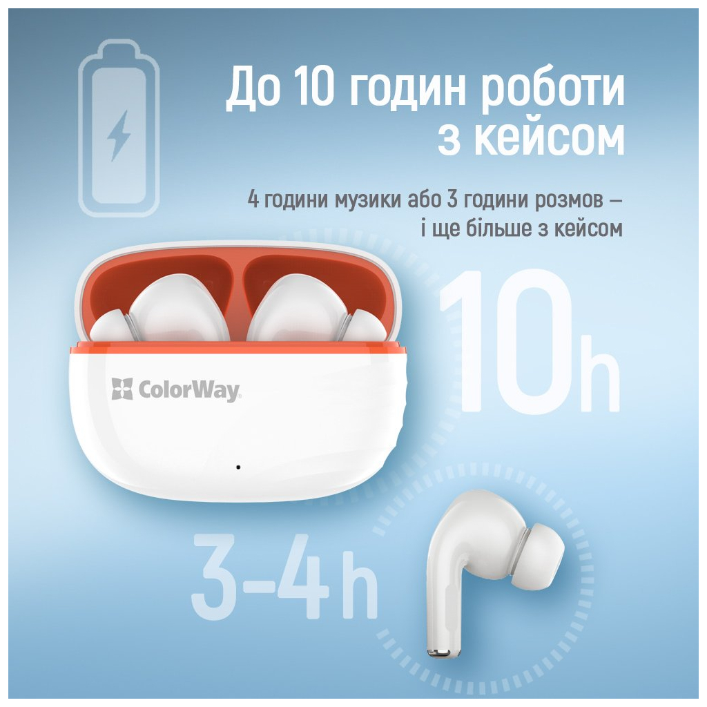 Навушники ColorWay Slim TWS-5 Earbuds White (CW-TWS5WT) - зображення 8