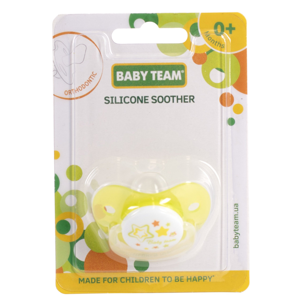 Пустушка Baby Team Силіконова ортодонтична від народження (4824428030014) - зображення 3