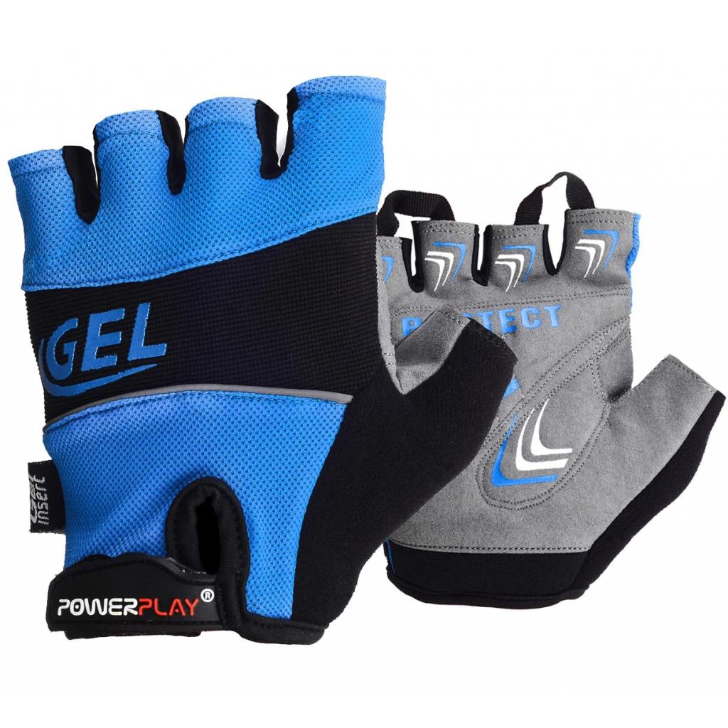 Велорукавиці PowerPlay 1058 Blue XL (1058_XL_Blue) - зображення 1