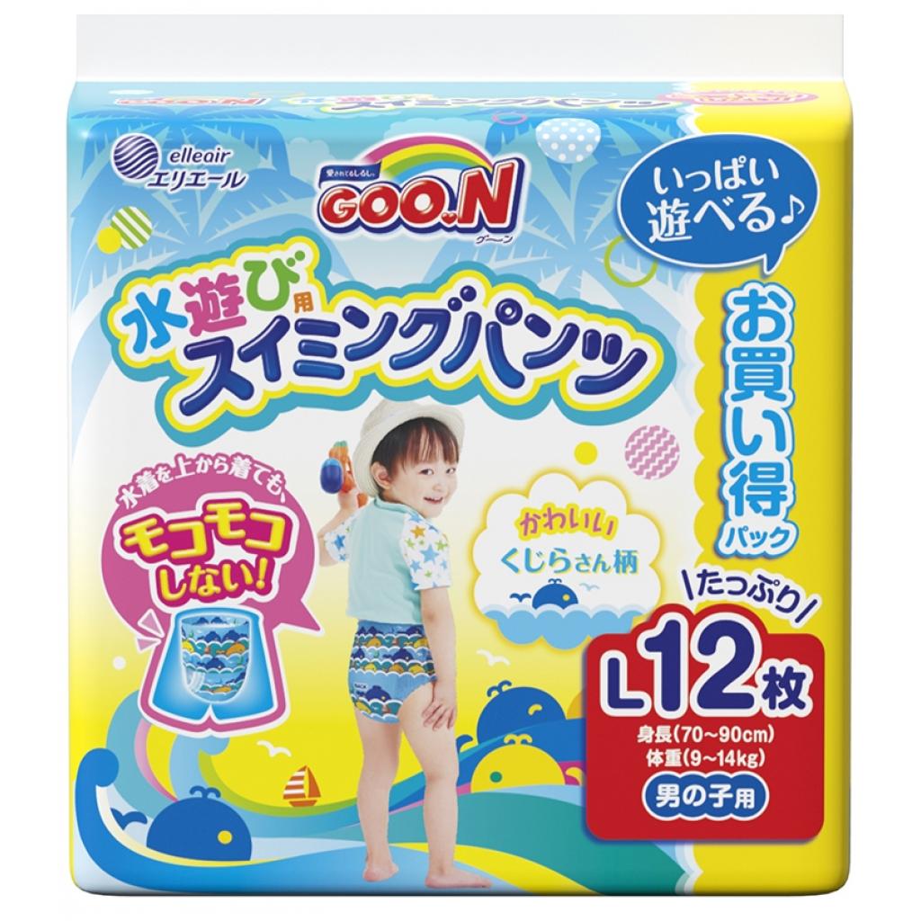 Підгузки GOO.N Трусики для плавання для хлопчиків 9-14 кг L 12 шт (853665) - зображення 1