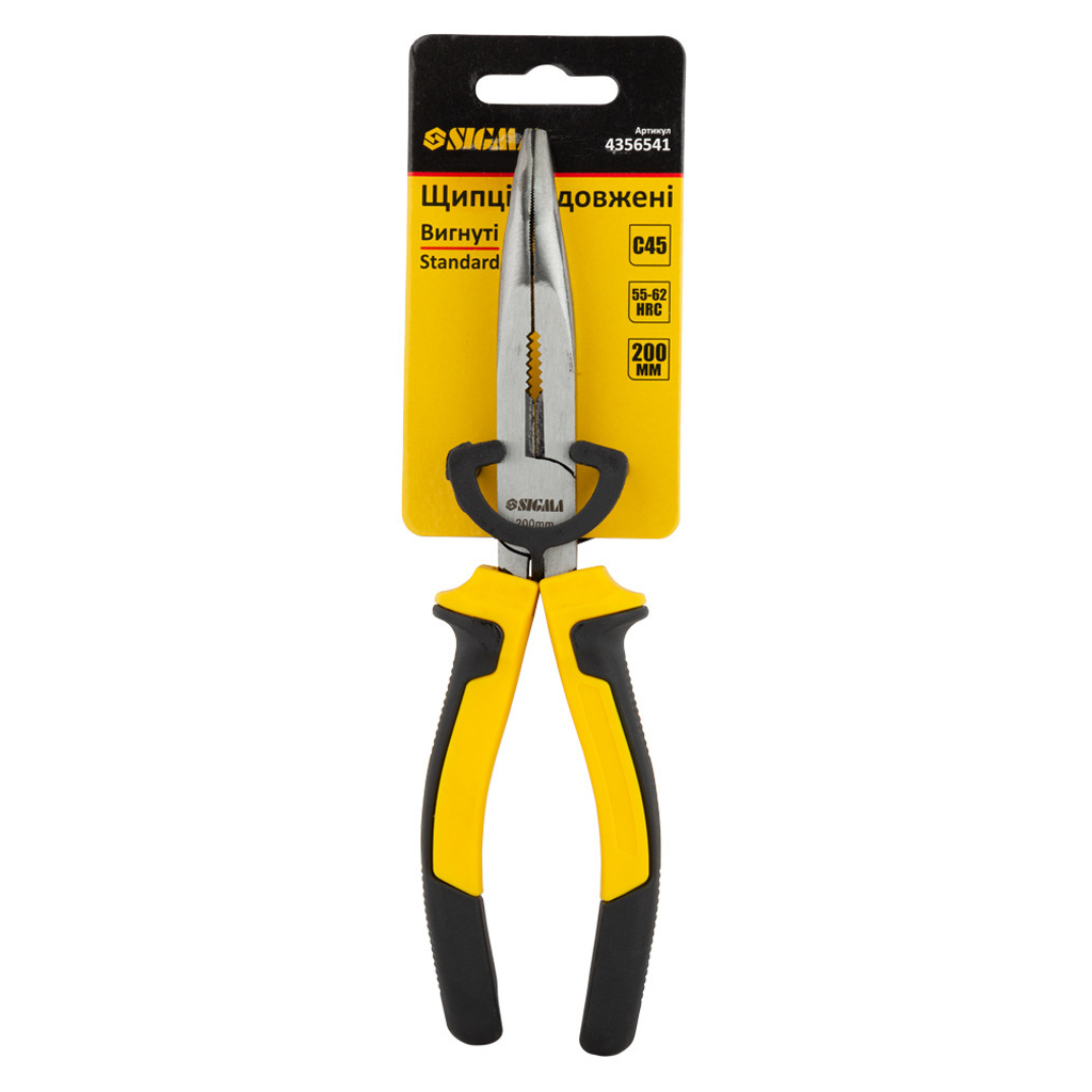 Плоскогубці Sigma довгогубці вигнуті 200мм Standard (4356541) (4356541) - зображення 3