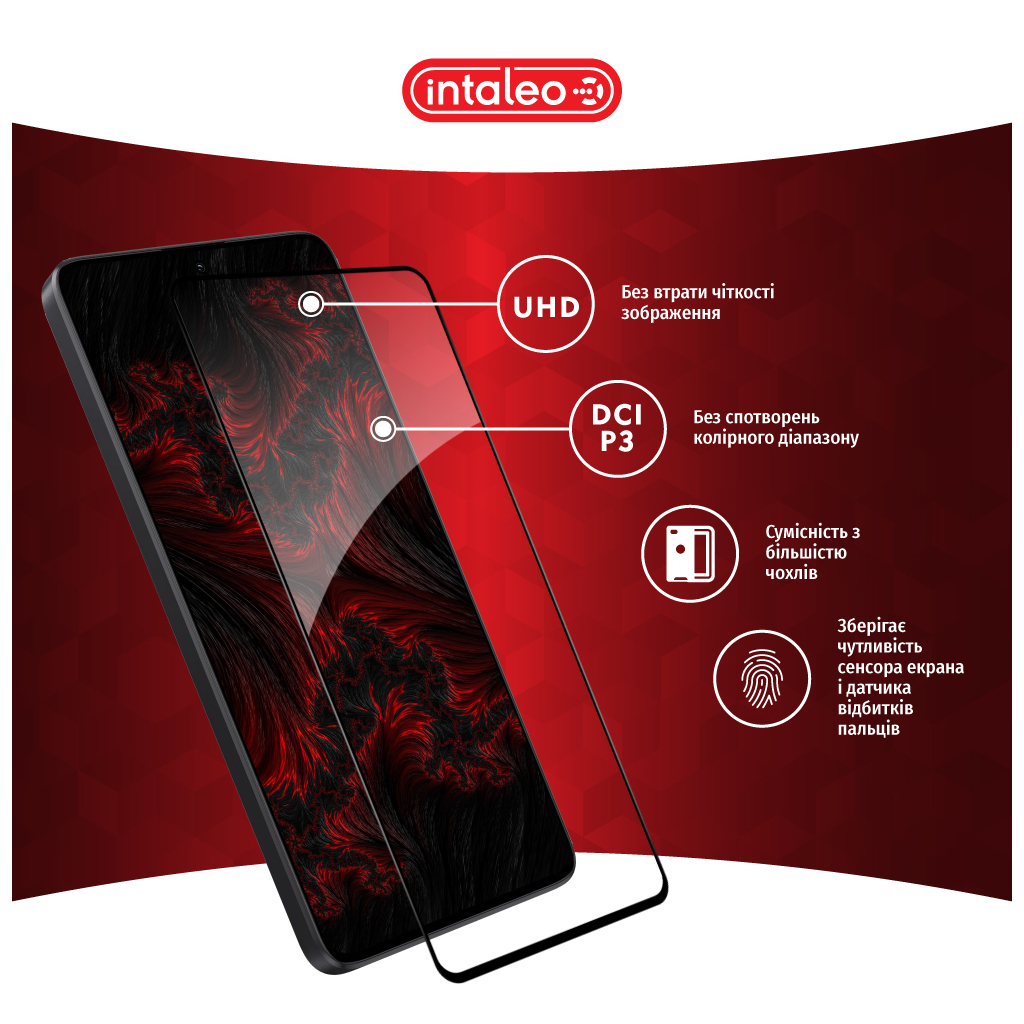 Скло захисне Intaleo Full Glue Xiaomi Redmi Note 13 5G Black (1283126583902) - зображення 4