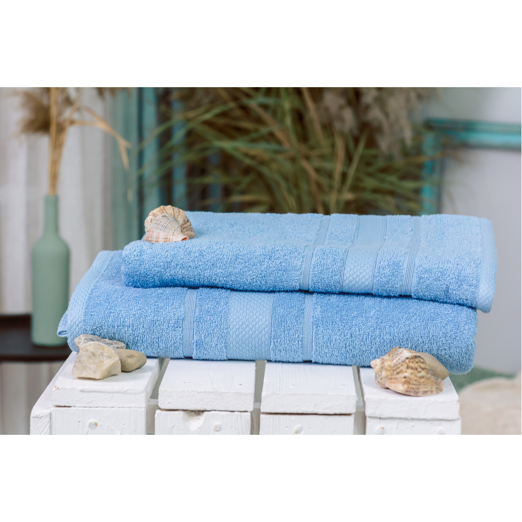 Рушник MirSon набір банних 5072 Elite SoftNess Cornflower 50х90, 70х140 (2200003183108) - зображення 2