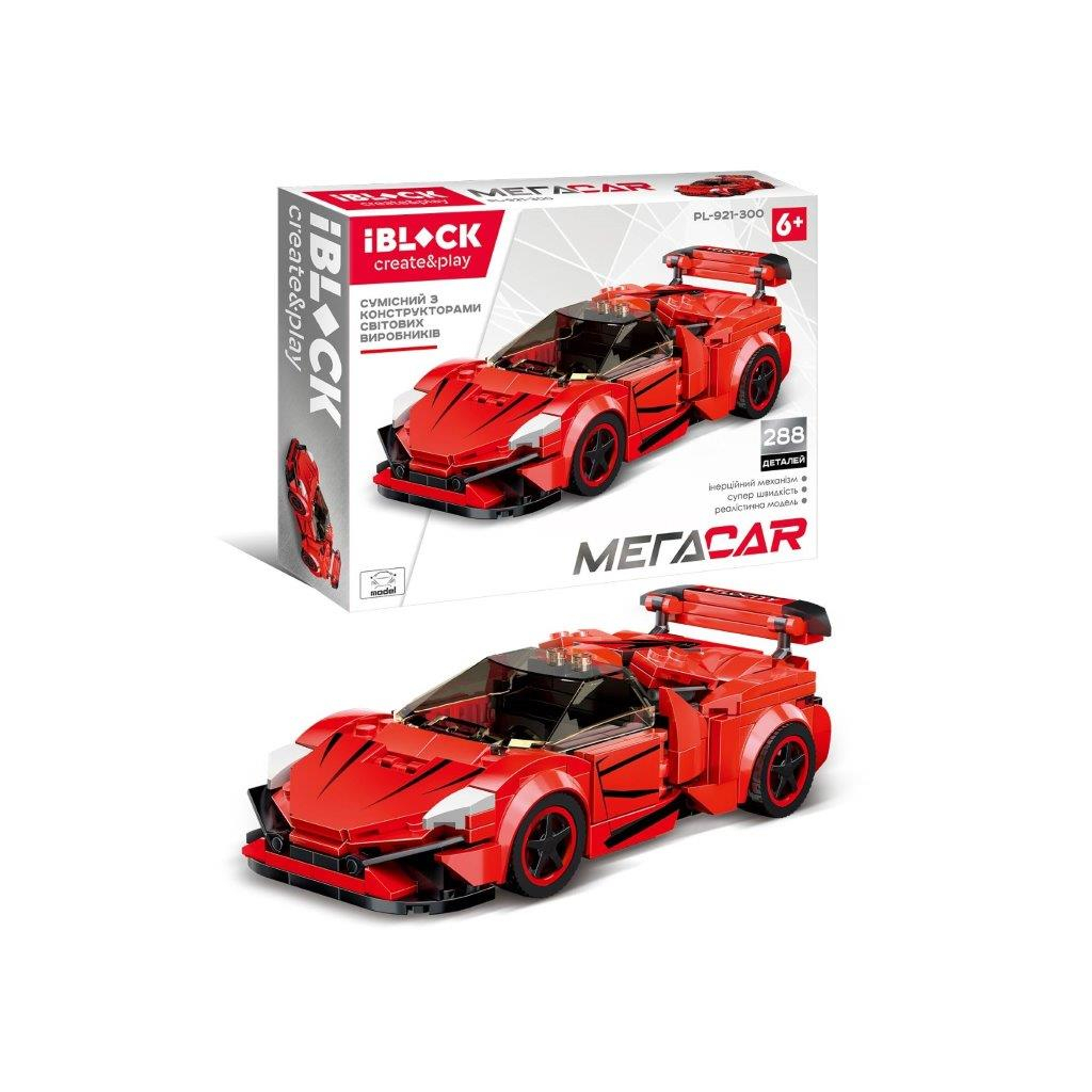 Конструктор iBlock Спорткар червоний (PL-921-300) - зображення 1