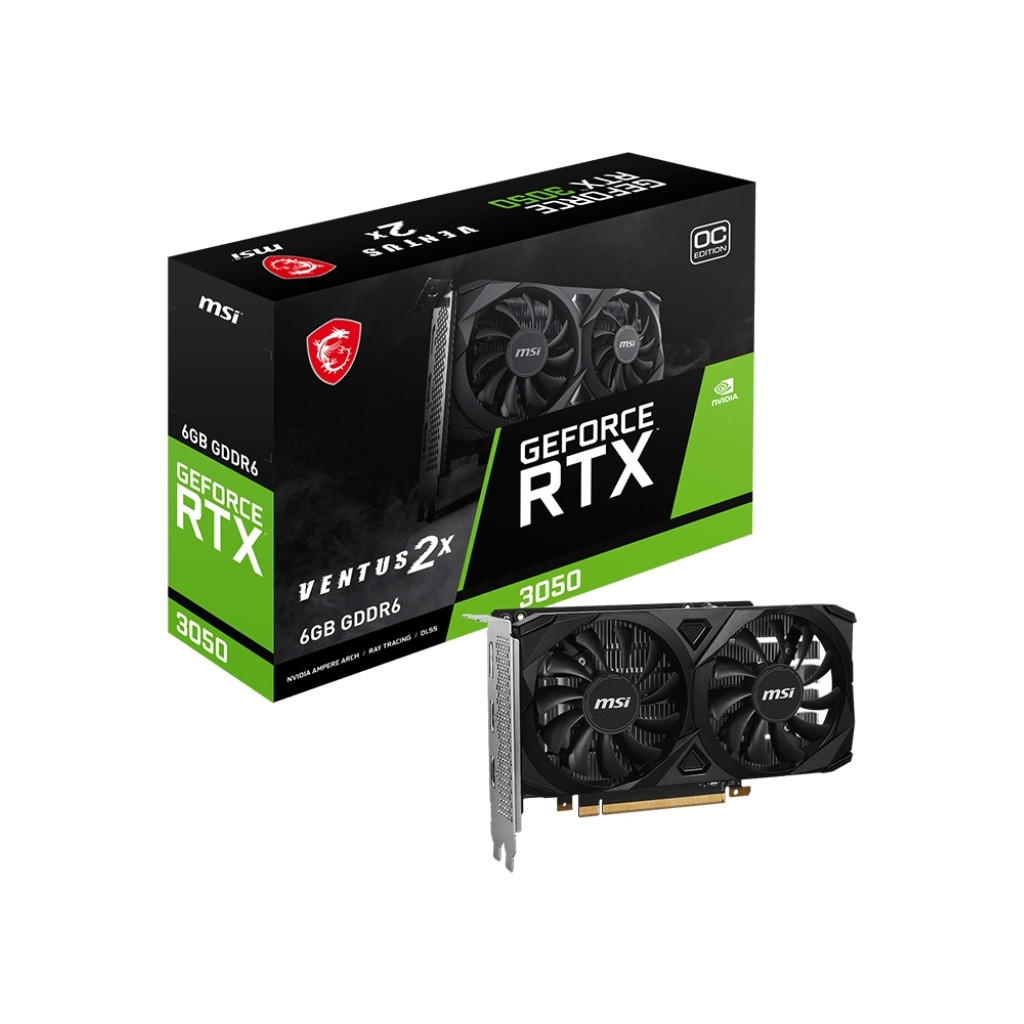 Відеокарта MSI GeForce RTX3050 6Gb VENTUS 2X OC (RTX 3050 VENTUS 2X 6G OC) - зображення 5