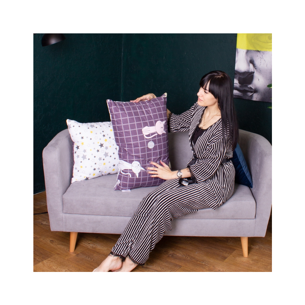 Ковдра MirSon Набір Tencel Зима №3068 Color Fun Line Whales + подушка середня 200х220+50х70 (2200004847924) - зображення 10