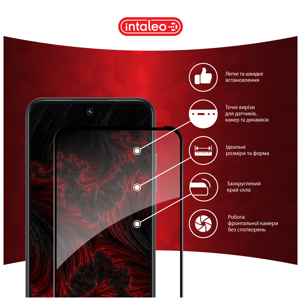 Скло захисне Intaleo Full Glue Tecno Spark Go 1 Black (1283126607783) - зображення 3