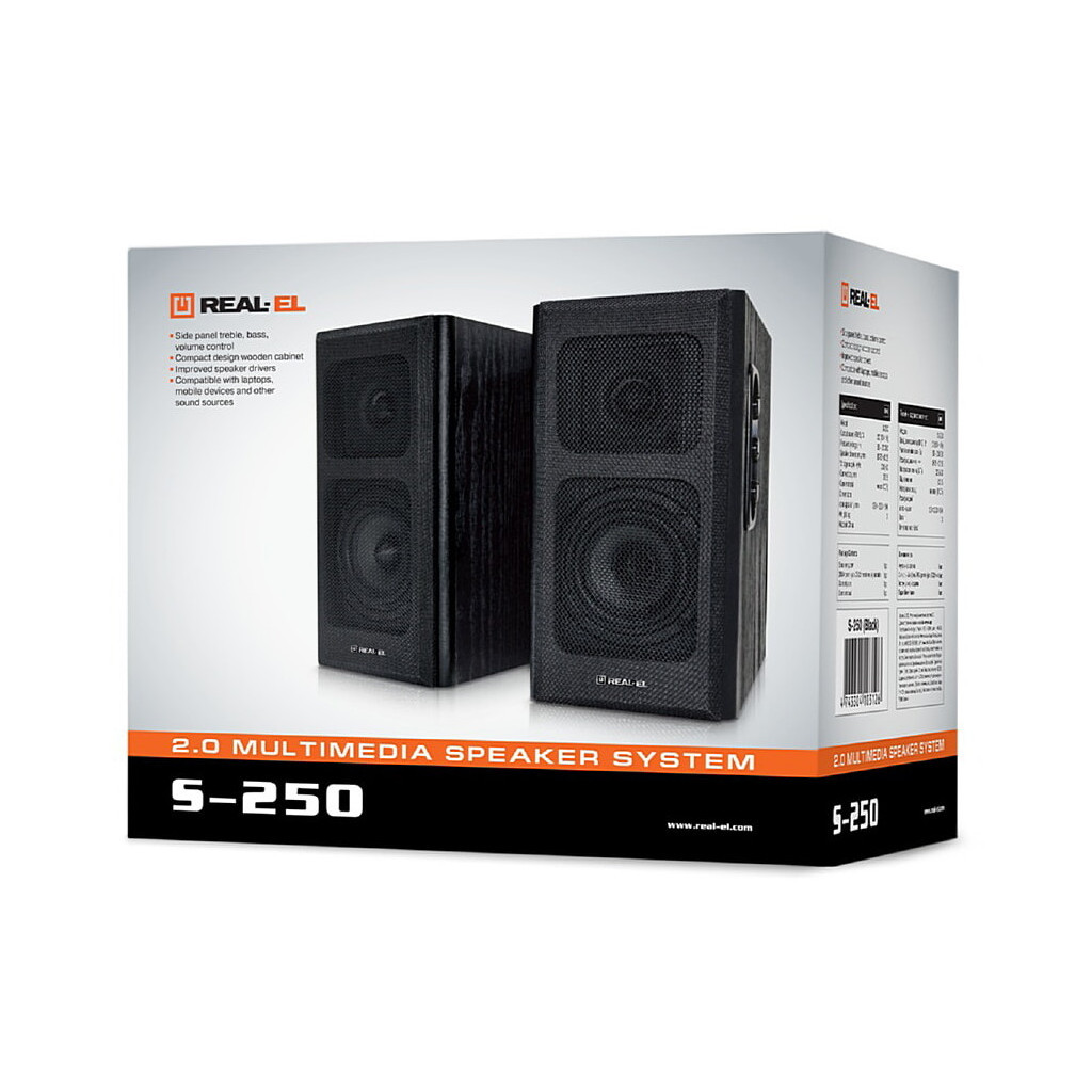 Акустична система REAL-EL S-250 Black - зображення 8