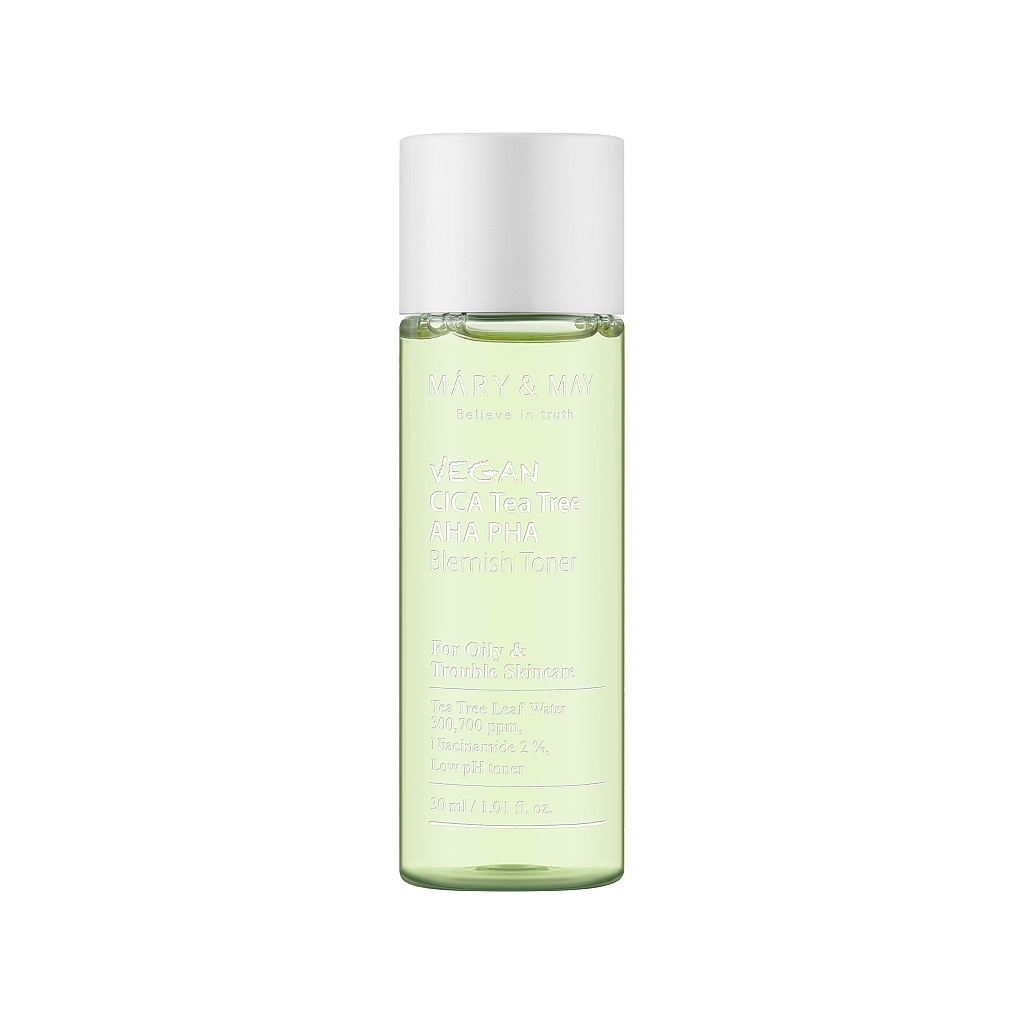 Тонік для обличчя Mary & May Vegan Cica Tea Tree AHA PHA Toner 30 мл (8809670682149) - зображення 1