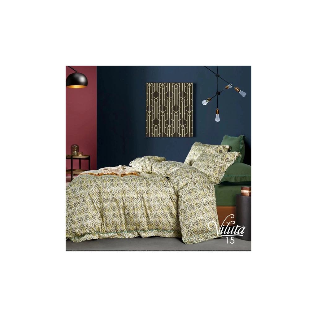 Постільна білизна Viluta Сатин Єгипетська бавовна 15 євро (15_EB_ev) - зображення 1