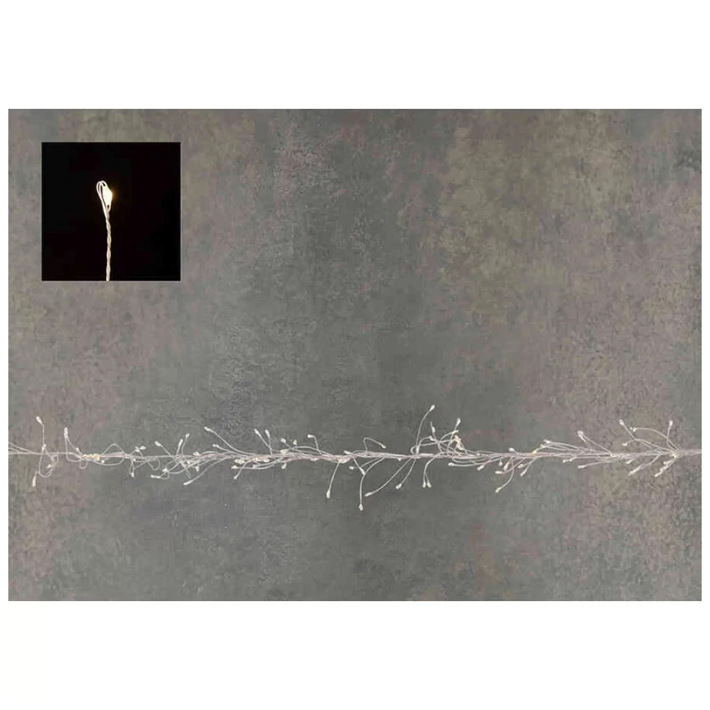 Гірлянда Luca Lighting кластер Мідна срібна струна теплий білий 14 м (8718861852837) - зображення 4