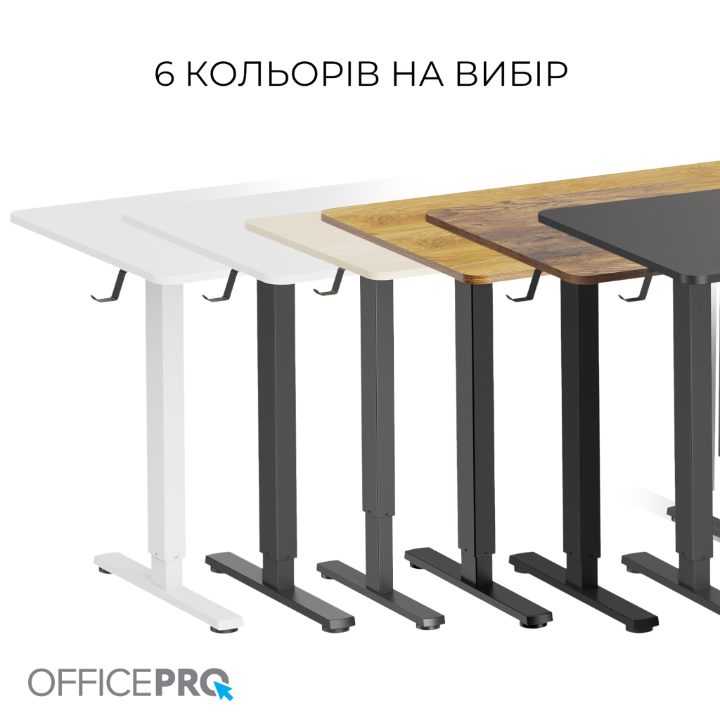 Комп'ютерний стіл OfficePro ODE1470LWB Light Wood/Black (ODE1470LWB) - зображення 12