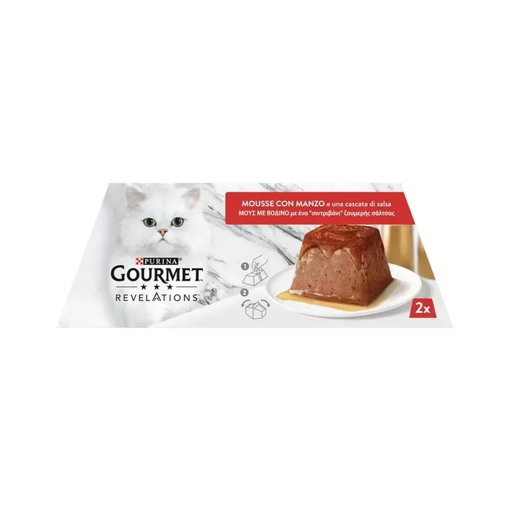 Паштет для котів Purina Gourmet Revelations мус з яловичиною 2х57 г (7613287070005) - зображення 4