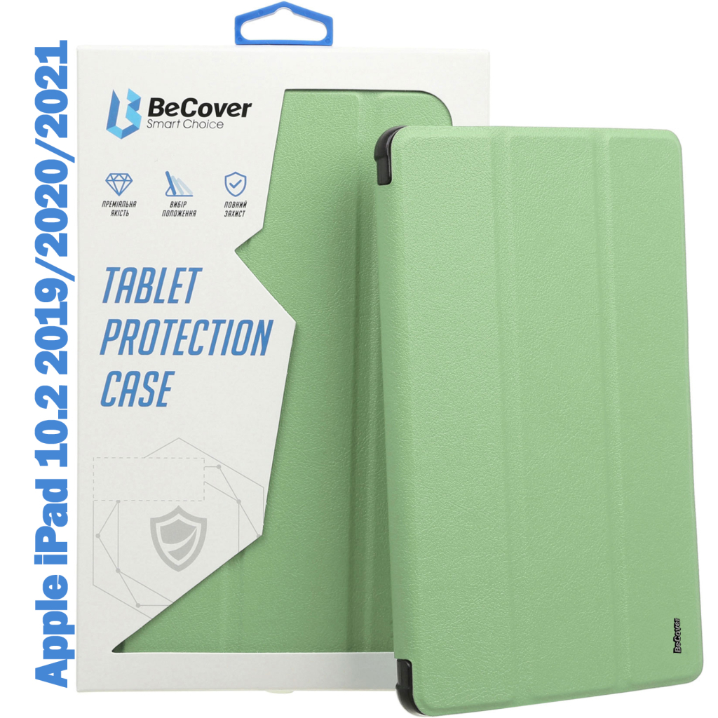Чохол до планшета BeCover Tri Fold Soft TPU mount Apple Pencil Apple iPad 10.2 2019/2020/2021 Green (708457) - зображення 1