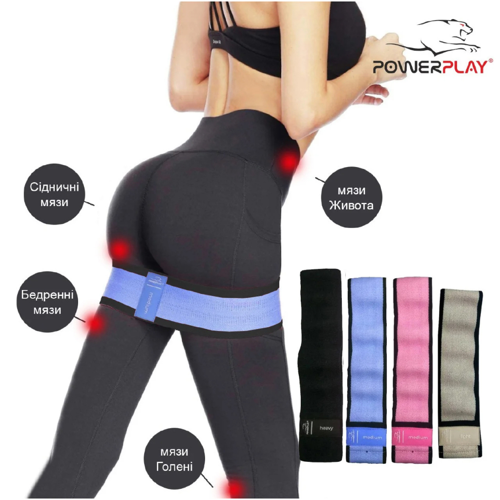 Еспандер PowerPlay 4111 M Medium Блакитний (PP_4111_Blue_M) - зображення 4