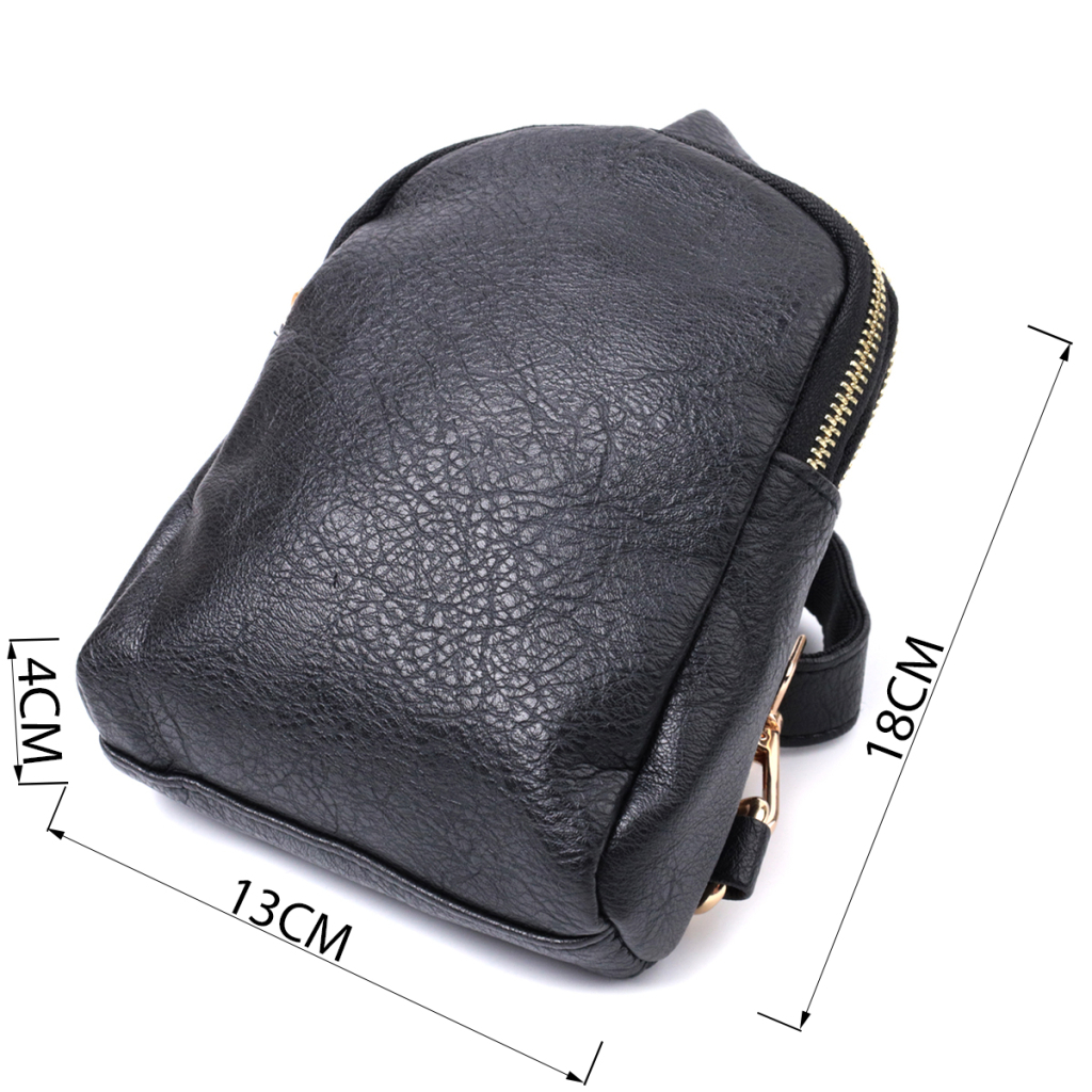 Сумка Vintage Жіноча через плече на два відділення з екошкіри Чорна (22784) - зображення 3