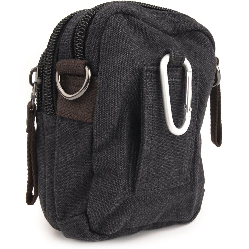 Сумка Vintage Текстильна на пояс Чорна (20082) - изображение 7