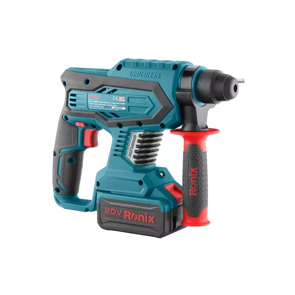 Перфоратор Ronix акумуляторний 20В, 4Ah х 2 (8910K) - зображення 3