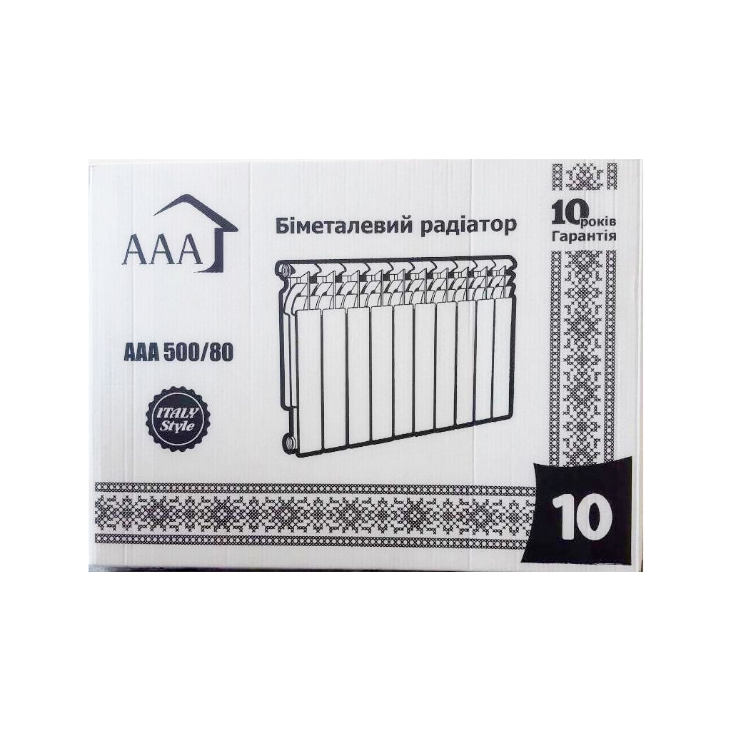 Радіатор опалення AAA біметалевий 500/80 10 секцій (70214153) - picture 5
