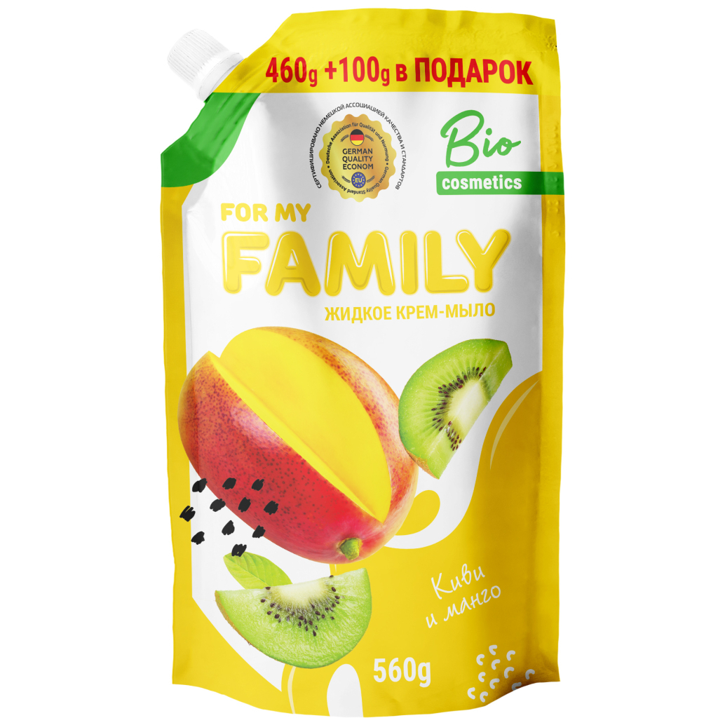 Рідке мило Family 2K Ківі та манго 560 г (4260637721464) - зображення 1