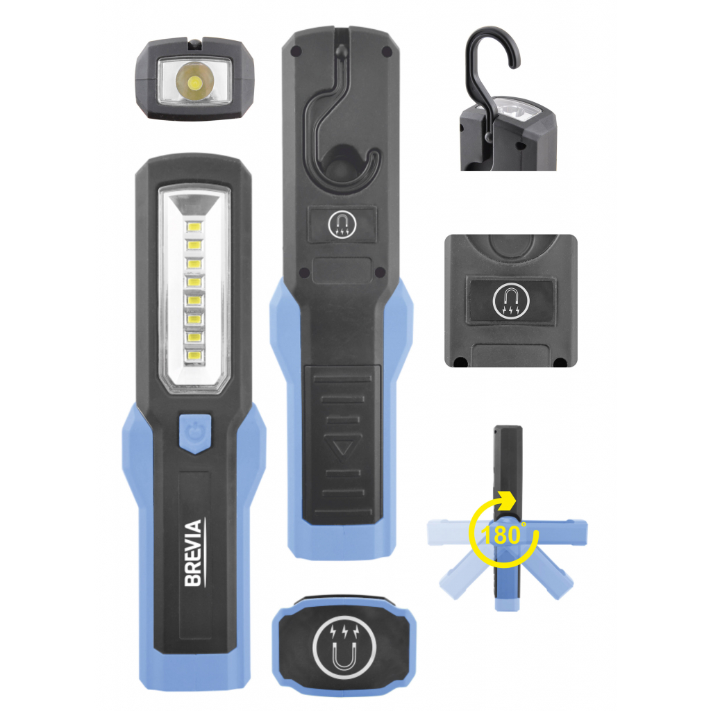 Ліхтар Brevia LED 8SMD+1W LED 300lm, 3xAA (11310) - зображення 2