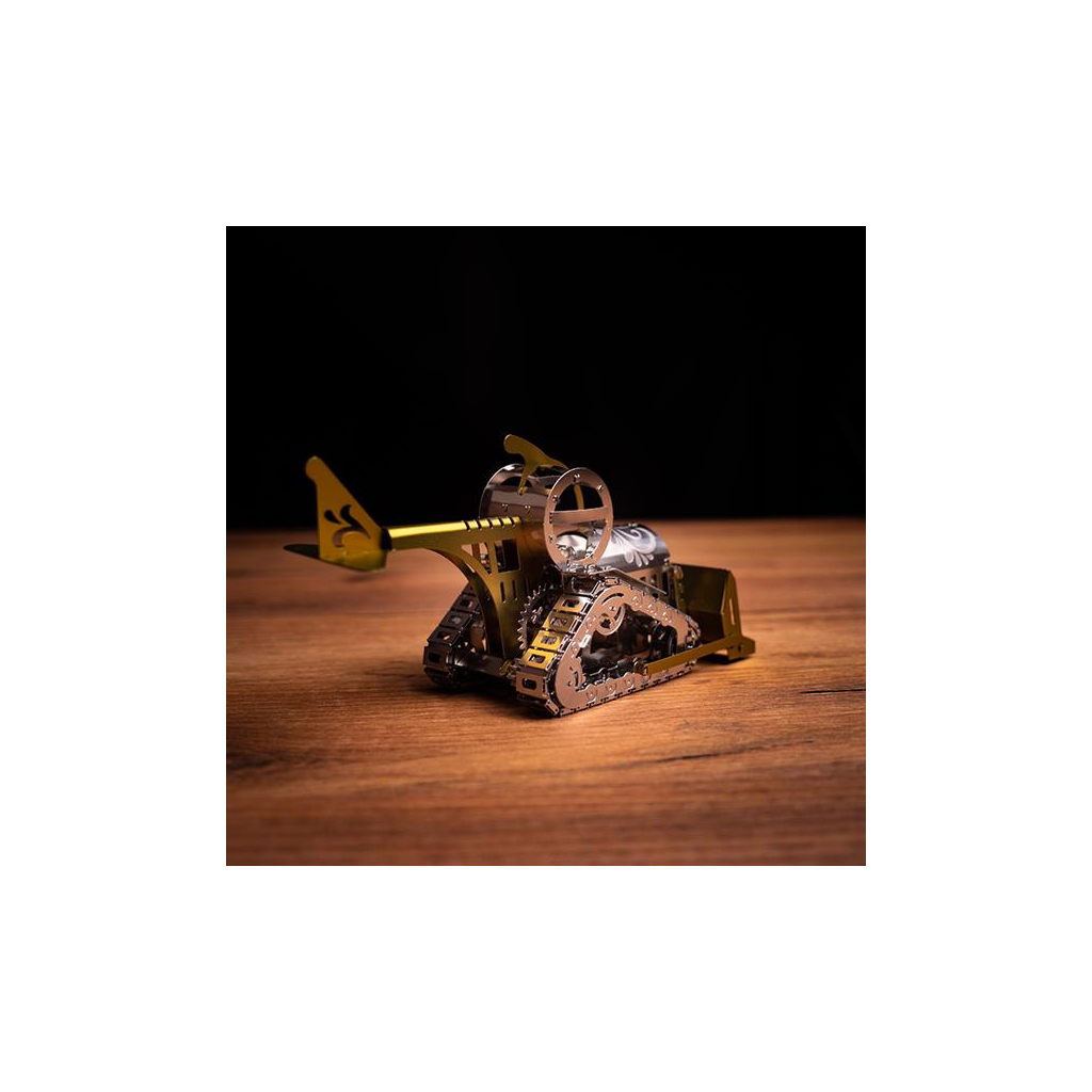 Конструктор Metal Time Колекцiйна модель Graceful CAT Бульдозер механічний двоколірний (MT073) - зображення 4