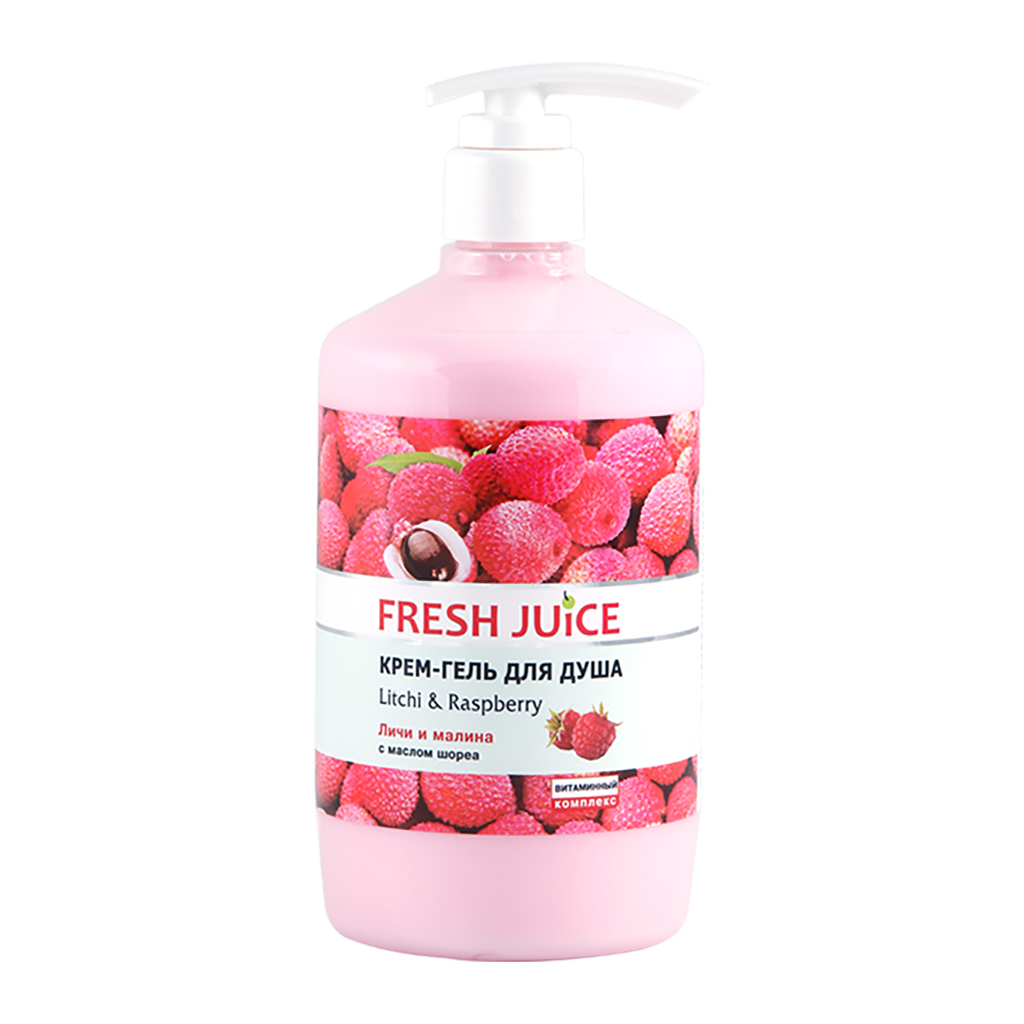 Гель для душу Fresh Juice Litchi & Raspberry 750 мл (4823015936166) - зображення 1