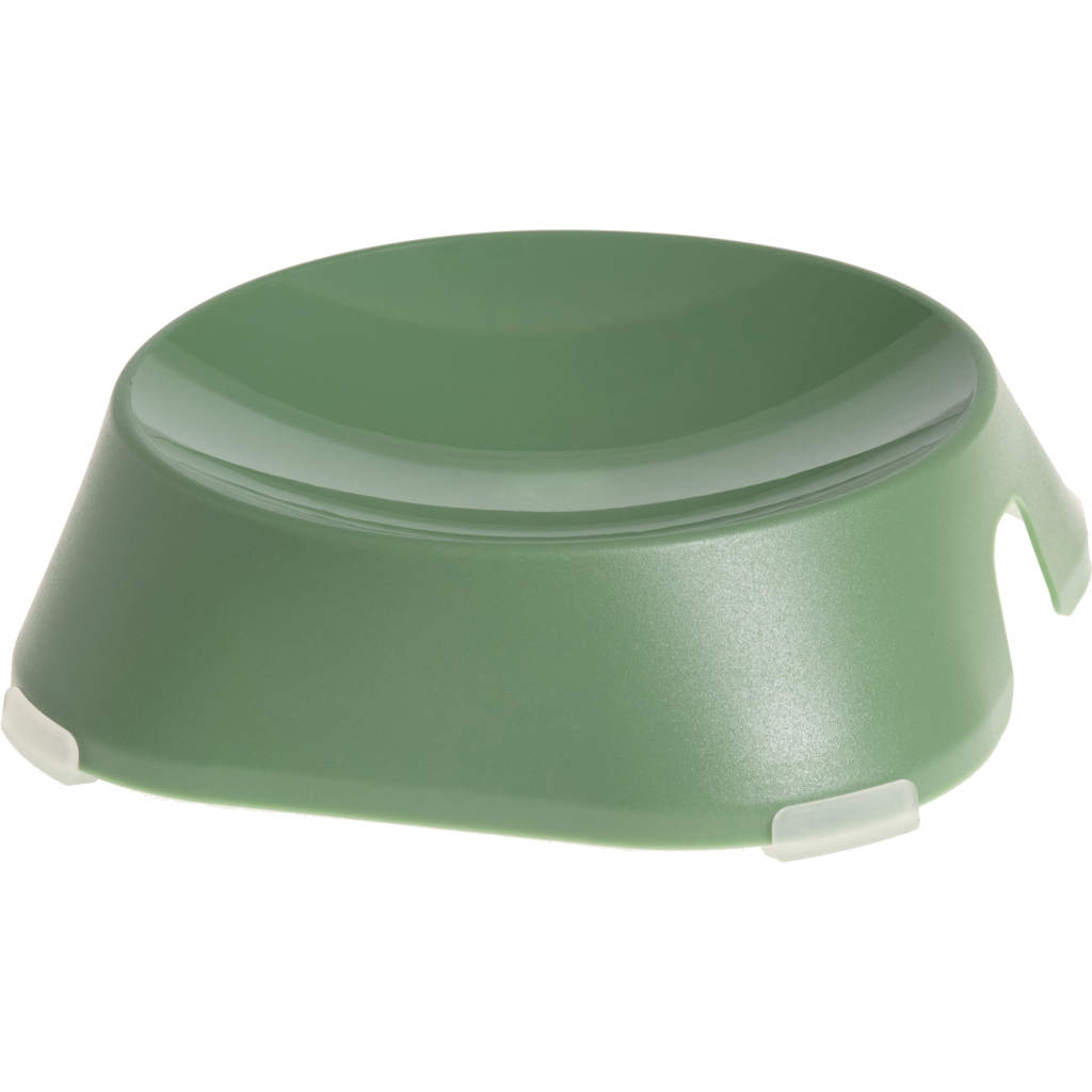 Посуд для котів Fiboo Flat Bowl миска без антиковзких накладок зелена (FIB0127) - зображення 1