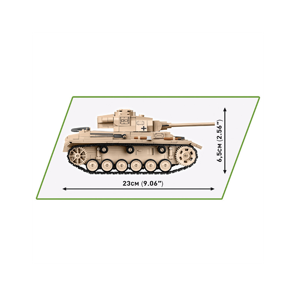 Конструктор Cobi Друга Світова Війна Танк Panzer III, 780 деталей (COBI-2562) - зображення 3