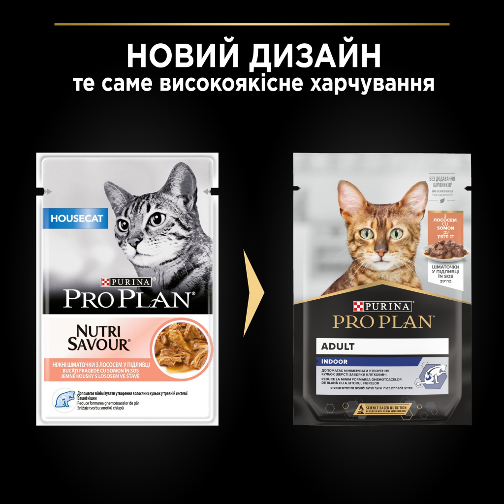 Вологий корм для кішок Purina Pro Plan Adult Indoor Nutrisavour Для кішок, що живуть у приміщенні З лососем 85 г (8445290172990) - зображення 7