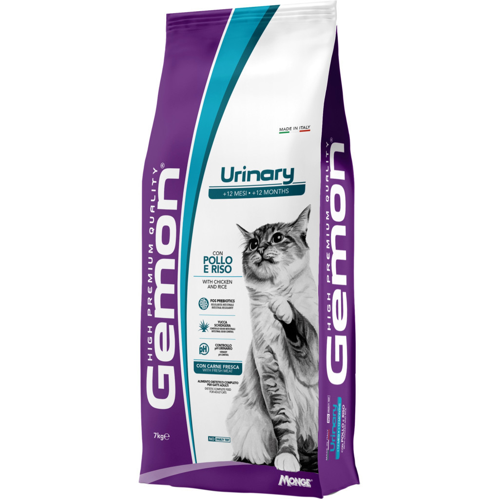 Сухий корм для кішок Gemon Cat Urinary курка з рисом 7 кг (8009470297301) - зображення 1