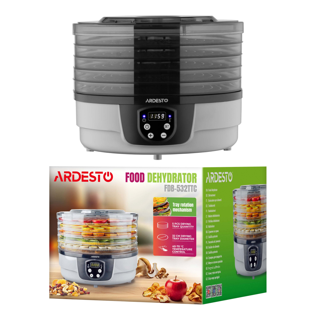 Сушка для овочів та фруктів Ardesto FDB-532TTC - изображение 8