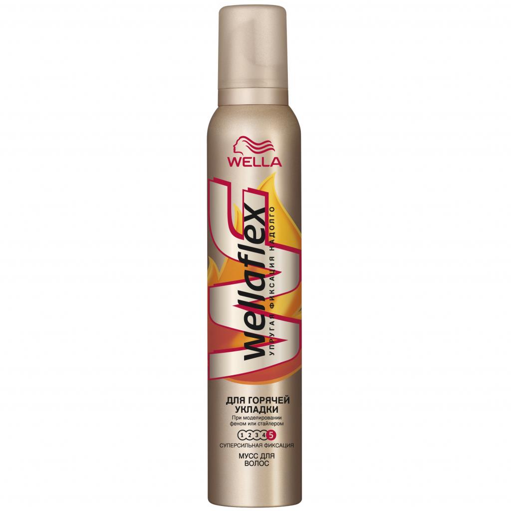 Мус для волосся WellaFlex для гарячей укладки Супер сильная фиксация 200 мл (4056800965441) - зображення 1