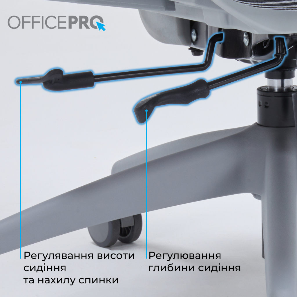 Офісне крісло OfficePro Skyline OC680G Gray (OC680G) - picture 14