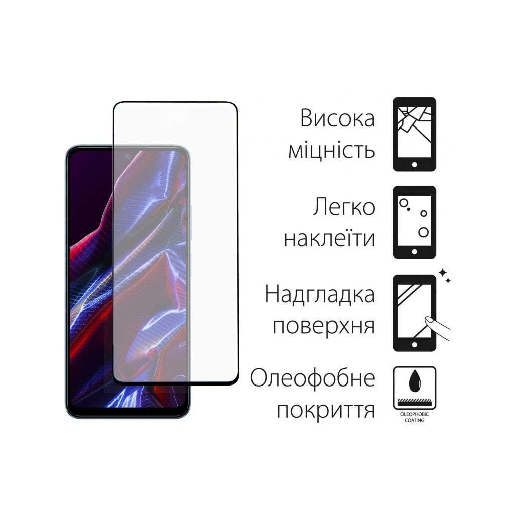Скло захисне Dengos Full Glue Poco X5 5G (black) (TGFG-302) - зображення 2