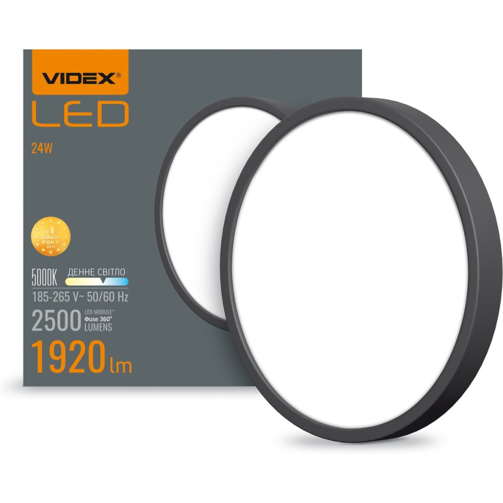 Світильник Videx 24W 5000K Black (VL-DLRS-245B) - зображення 3