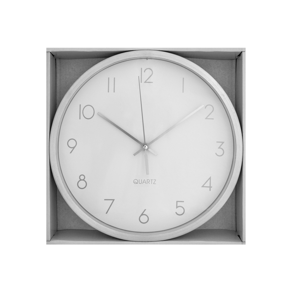 Настінний годинник Economix Promo TITANIUM металевий, срібний (E51810) - зображення 3