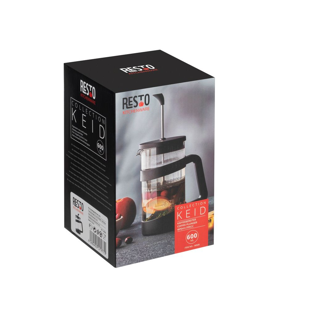 Френч-прес Resto Keid діагональ 600 мл чорний (90508) - зображення 11
