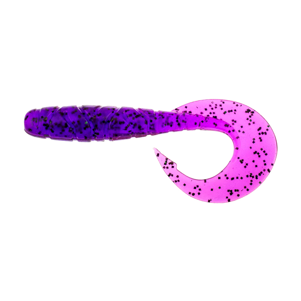 Силікон рибальський FishUP Mighty Grub 4.5" 016 - Lox/Green&Black (4шт/уп) (1864.04.33) - зображення 1