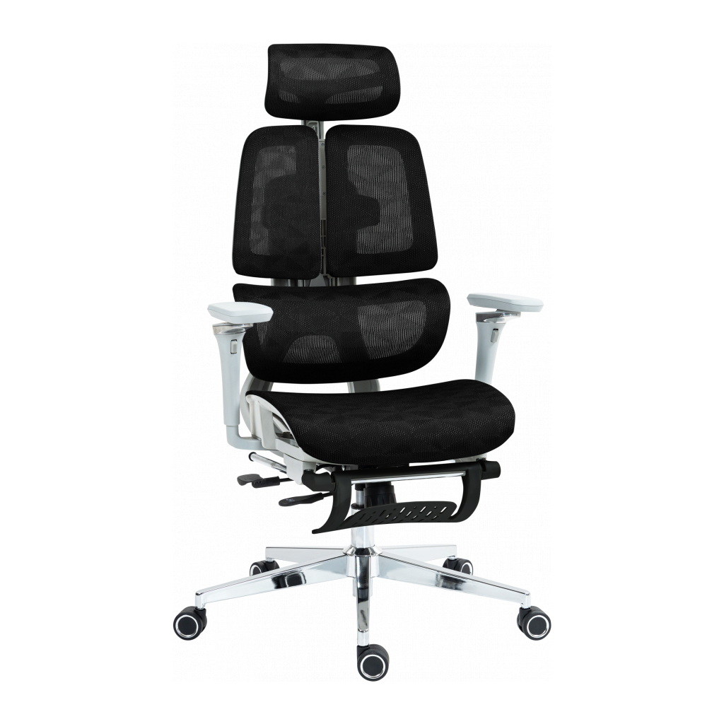 Офісне крісло GT Racer B-2450 White/Black - зображення 1