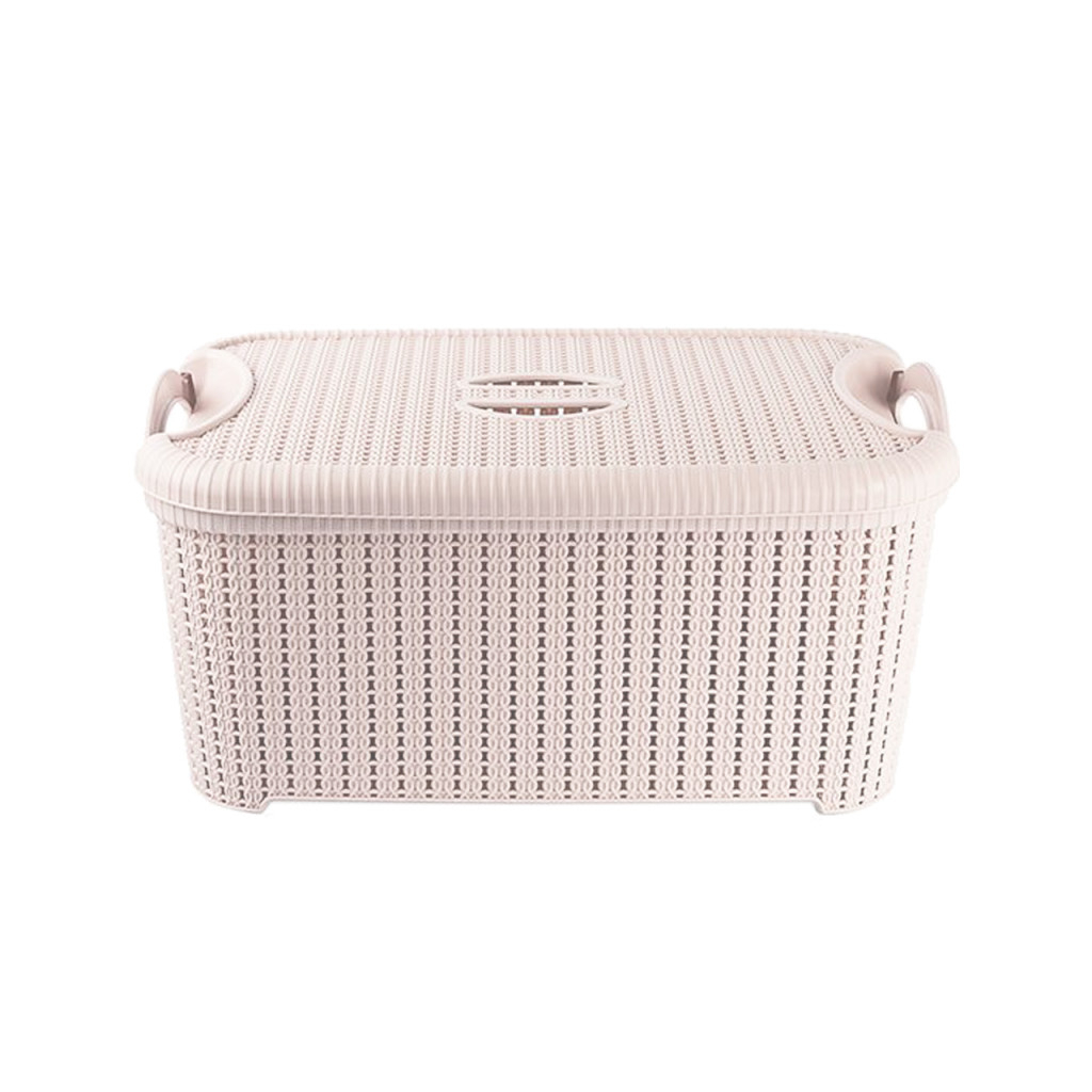 Кошик для зберігання Planet Household Flexi з кришкою рожевий 32 л (10551) - зображення 2