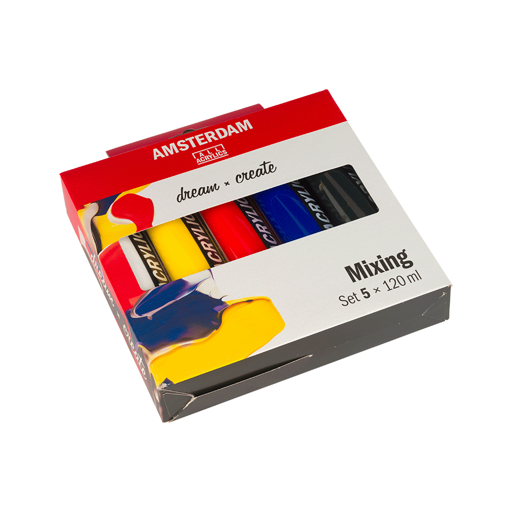 Акрилові фарби Royal Talens Amsterdam Standard Mixing Set 5 x 120 мл (8712079468330) - изображение 3