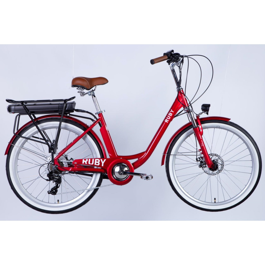 Електровелосипед Dorozhnik eRUBY AM 26" 17" AL 2024 Темно-червоний (ELB-D-26-182) - зображення 1
