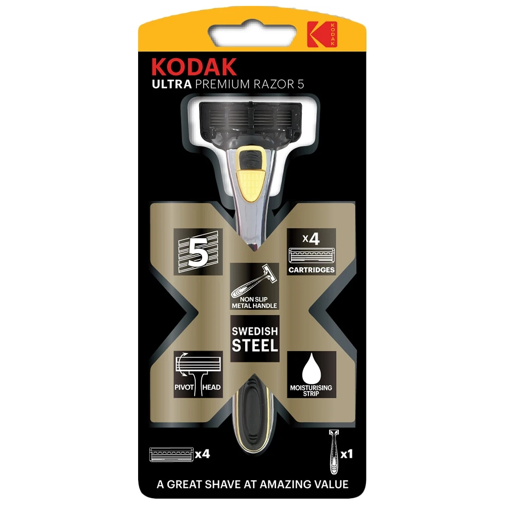 Бритва Kodak Ultra Premium 5 лез з 4 змінними картриджами (30421974) - зображення 1