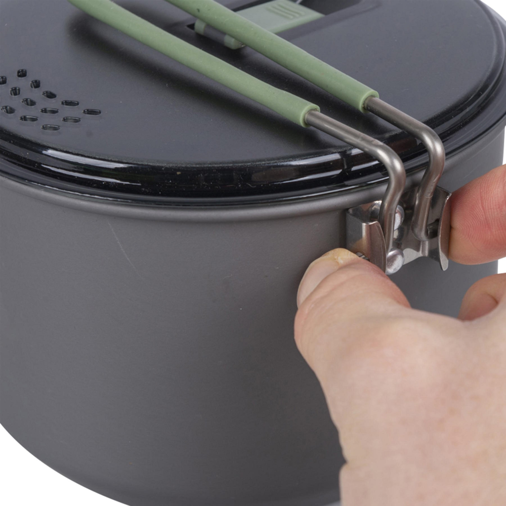 Котел туристичний Bo-Camp Explorer Hard Anodized 1 л Сірий/Зелений (2200236) - зображення 6