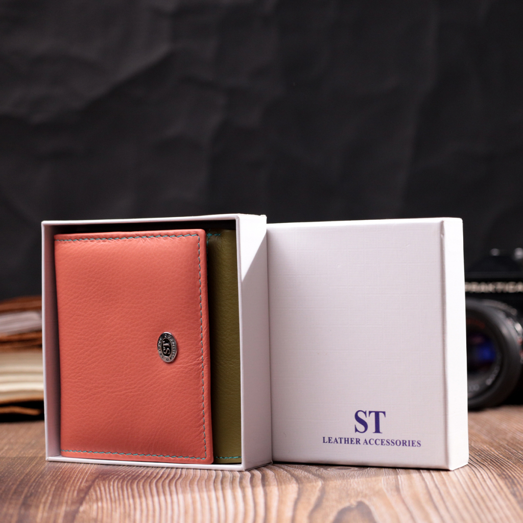 Гаманець ST Leather З натуральної шкіри Різнобарвний (19511) - зображення 10