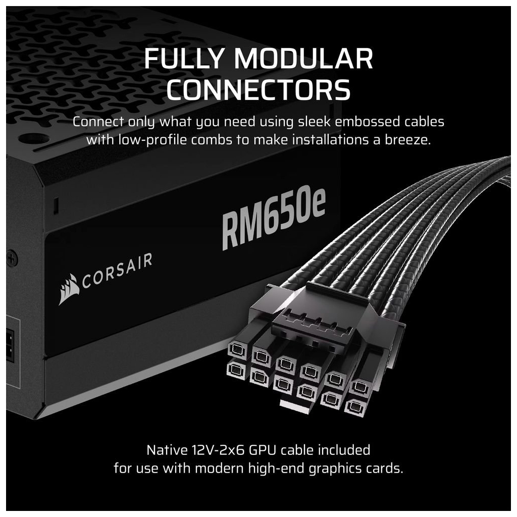 Блок живлення Corsair 650W RM650e (CP-9020302-EU) - зображення 7