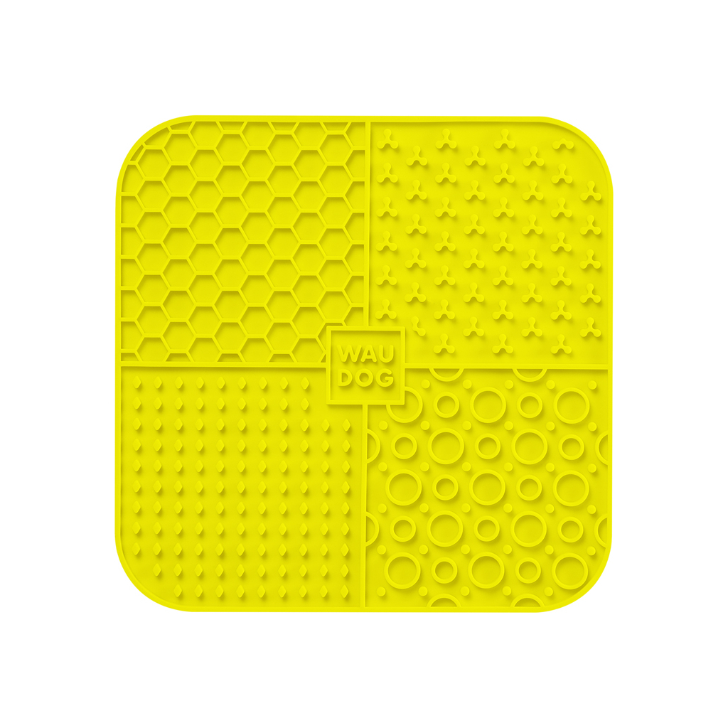 Універсальний посуд для тварин WAUDOG Silicone Килимок для злизування 19х19х1 см жовтий (23528) - изображение 3
